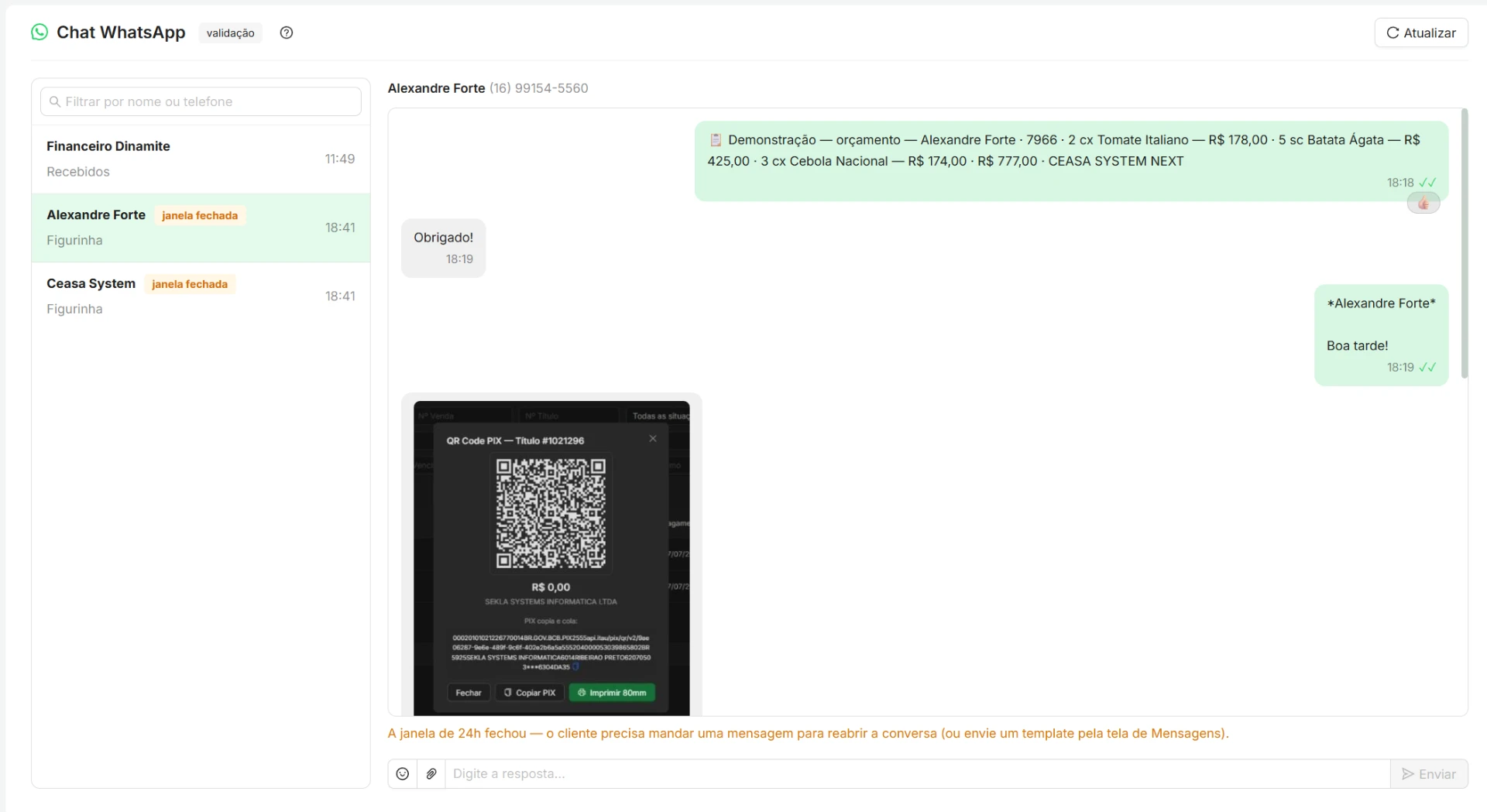 CEASA SYSTEM NEXT — WhatsApp oficial (API da Meta)