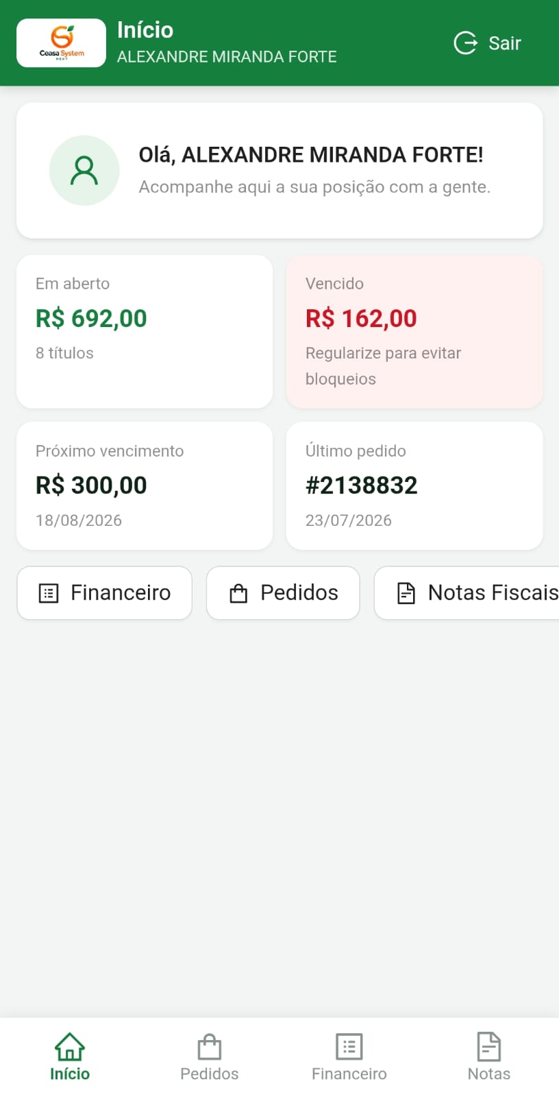 CEASA SYSTEM NEXT — Portal do Cliente